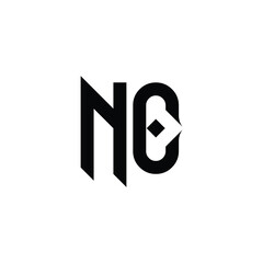 NC monogram logo design letter text name symbol monochrome logotype alphabet character simple logo