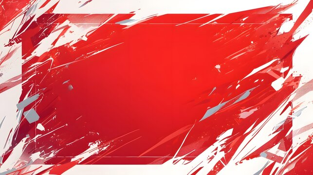 Rectangular vertical frame with a red, white background, ideal for patriotic events