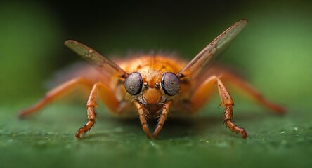 red dragonfly on a leaf