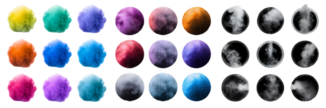 Colorful Smoke Circles
