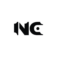 NC monogram logo design letter text name symbol monochrome logotype alphabet character simple logo