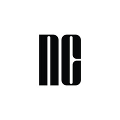 NC monogram logo design letter text name symbol monochrome logotype alphabet character simple logo