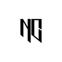 NC monogram logo design letter text name symbol monochrome logotype alphabet character simple logo
