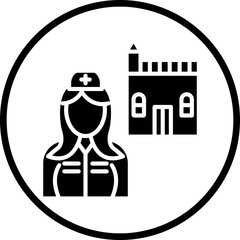 In Home Nurse icon style