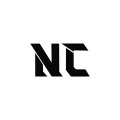 NC monogram logo design letter text name symbol monochrome logotype alphabet character simple logo