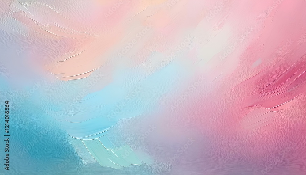 Aufkleber Abstract pastel oil paint with soft texture on canvas background with copy space.
