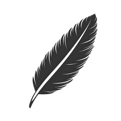 Fototapeta premium Simple feather graphic, clean design, for branding or nature-related use