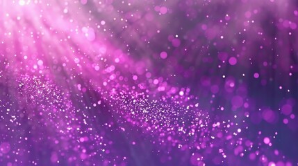 Obraz premium Sparkling Purple Abstract Background with Bokeh Lights and Glowing Particles.