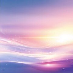Abstract Pastel Gradient Waves With Sunset Light
