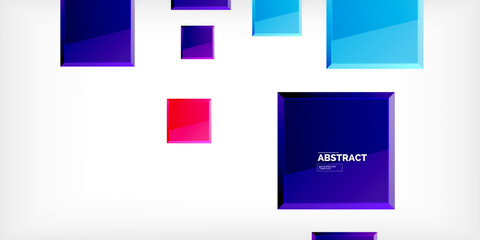 Shiny glossy metallic or plastic square design background. Vector Illustration For Wallpaper, Banner, Background, Card, Book Illustration, landing page