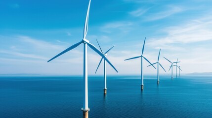 Offshore Wind Turbines Generating Clean Energy