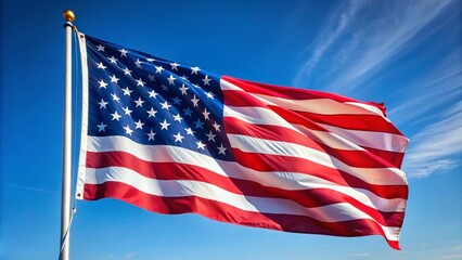 Fototapeta premium Waving American Flag Patriotic and Scenic Backgrounds in Motion