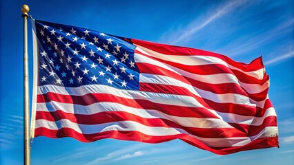 Obraz premium Waving American Flag Patriotic and Scenic Backgrounds in Motion