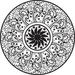 Mandala Flower Design flor, wall, match etc.