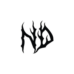 ND monogram logo design letter text name symbol monochrome logotype alphabet character simple logo