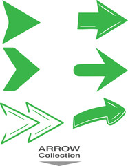 green set of arrows
