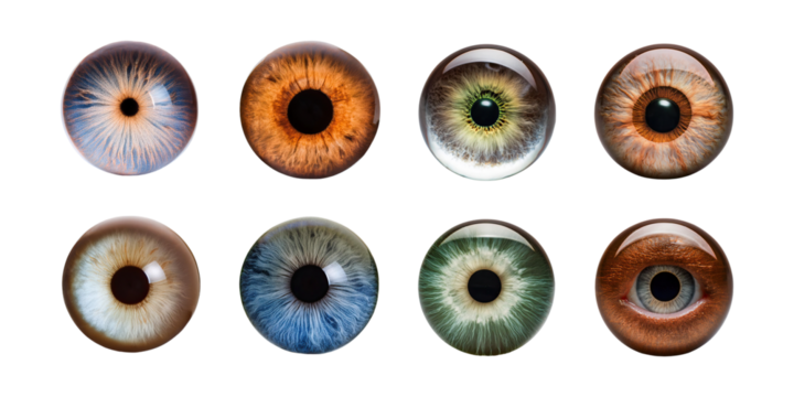 Diverse Eye Colors Collection for Artistic Projects, PNG collection, set bundle, isolate on transparent or white background