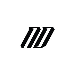ND monogram logo design letter text name symbol monochrome logotype alphabet character simple logo
