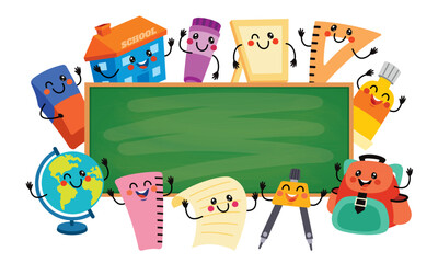 Fototapeta premium School Supplies For Children Education