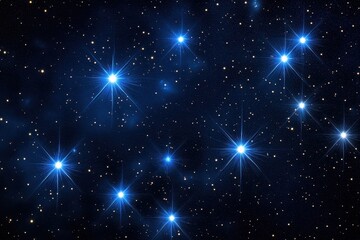 Fototapeta premium Brilliant Stars and Deep Blue Cosmic Sky A Stunning Stellar Display.