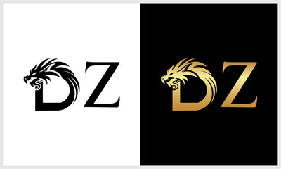 logo dragon letter D vector d...