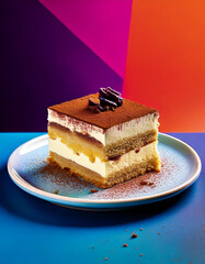 Classic Tiramisu Irresistible Layers of Delight In A Colorful Composition