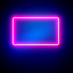 Fototapeta premium glowing neon button