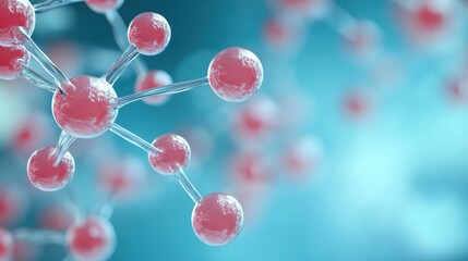 Close-up view of vibrant molecular structures showing intricate connections in a scientific environment