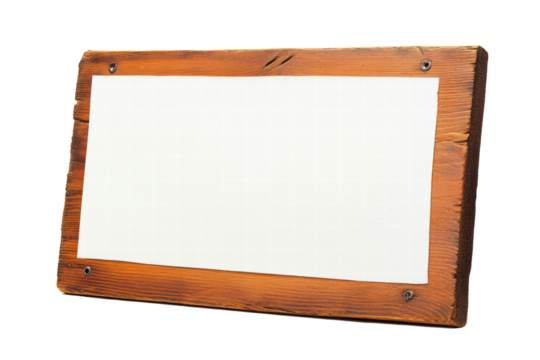 Isolated Wooden Sign with Screws