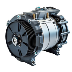 Electric Motor on White Background on transparent background.
