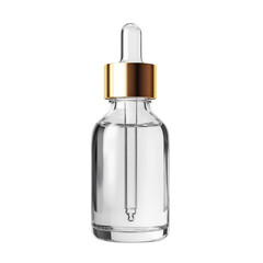 Glass Dropper Bottle Mockup on transparent background.