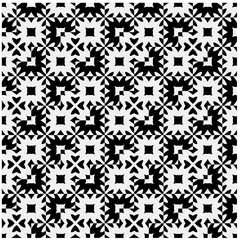 Seamless pattern with repeating abstract shapes.Black and white texture.Design element for prints, decoration, cover, textile,wallpaper, background, wrapping paper, clothing, fabric, package, cards.