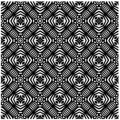 Seamless pattern with repeating abstract shapes.Black and white texture.Design element for prints, decoration, cover, textile,wallpaper, background, wrapping paper, clothing, fabric, package, cards.