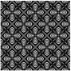Seamless pattern with repeating abstract shapes.Black and white texture.Design element for prints, decoration, cover, textile,wallpaper, background, wrapping paper, clothing, fabric, package, cards.