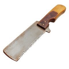 Sharp Hand Saw on White on transparent background.