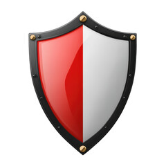 Medieval Knight Shield White on transparent background.