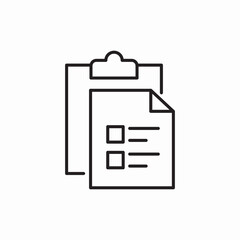 Checklist clipboard task icon vector sign