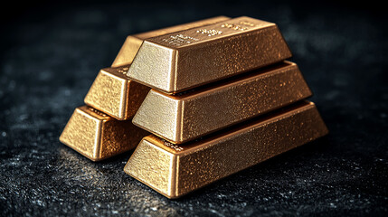 Luminous Gold Bars: A Symbol of Wealth and Investment