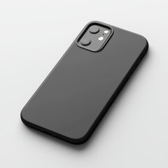 Blank phone case mockup, mobile phone back cover mockup isolated on transparent background, 3D rendering