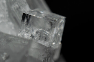 close-up shot of salt crystals