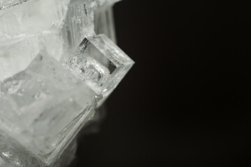 close-up shot of salt crystals