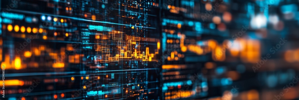 Poster abstract technology background. digital binary code, big data transfer, network security concept.