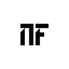 Obraz premium NF monogram logo design letter text name symbol monochrome logotype alphabet character simple logo