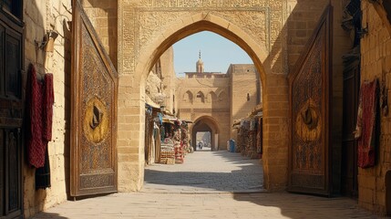 Historic Khan El Khalili Market in Cairo, Egypt Architectural Splendor of Ancient Trade Routes