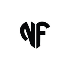 NF monogram logo design letter text name symbol monochrome logotype alphabet character simple logo