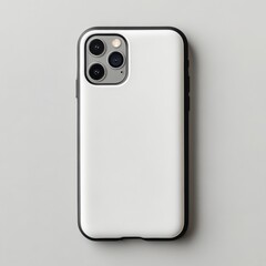 Blank phone case mockup, mobile phone back cover mockup isolated on transparent background, 3D rendering