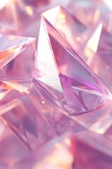 Background with Holographic Gradients and Diagonal Lines Featuring Hot Pink and Soft Mint Hexagons on an Abstract Backdrop