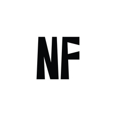NF monogram logo design letter text name symbol monochrome logotype alphabet character simple logo