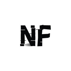 NF monogram logo design letter text name symbol monochrome logotype alphabet character simple logo
