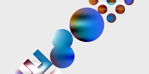 Circles and triangles modern art. Vector Illustration For Wallpaper, Banner, Background, Card, Book Illustration, landing page